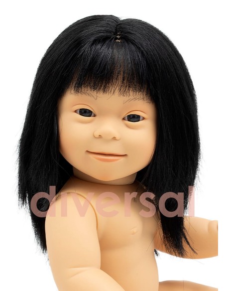 Niña Asiatica Sindrome Down Sin Ropa 40cm