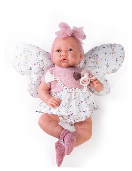 Newborn With Butterfly Cushion 42 cm