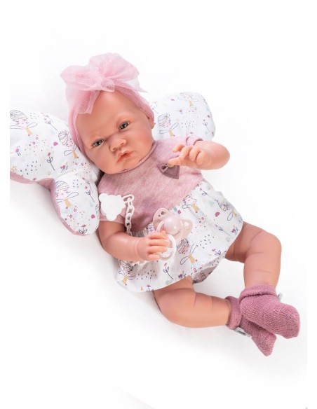 Newborn With Butterfly Cushion 42 cm