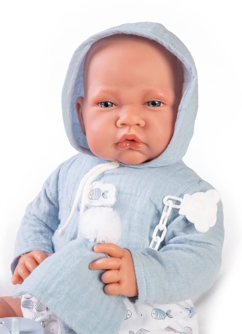 Newborn With Little Fish Cushion 42 cm