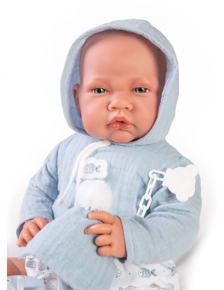 Newborn With Little Fish Cushion 42 cm