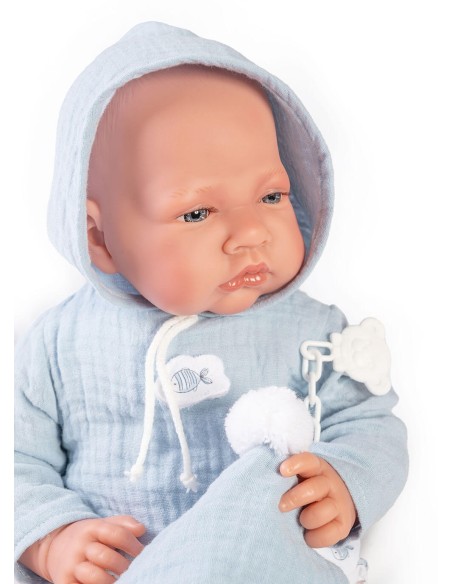 Newborn With Little Fish Cushion 42 cm