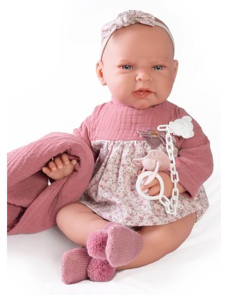 Newborn Lea With Muslin Blanket 42 cm