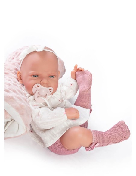 Muñeca Antonio Juan Recién Nacido Antonio Juan Recién Nacida Lea Con Calcetín Calado Y Cojín 42 cm 50157