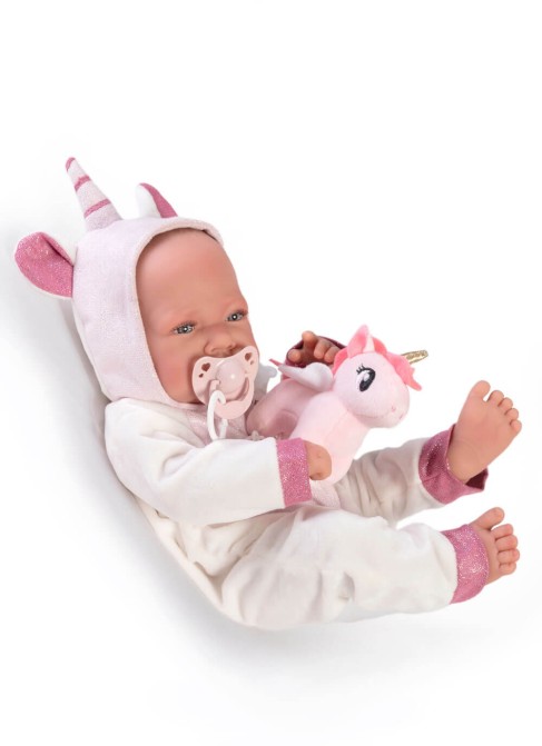 Nouveau-né avec costume de licorne 42 cm