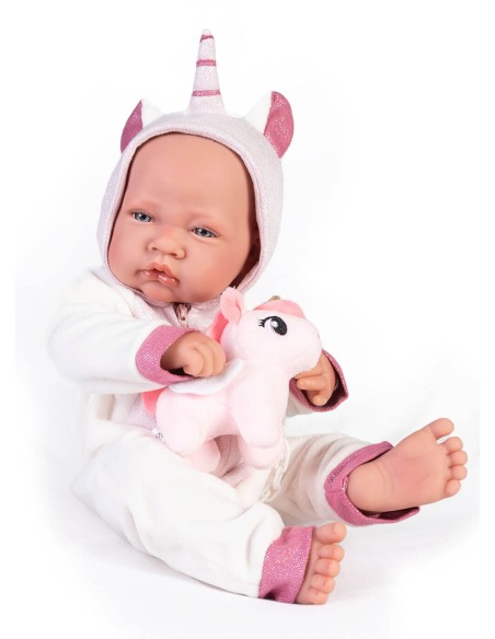 Nouveau-né avec costume de licorne 42 cm
