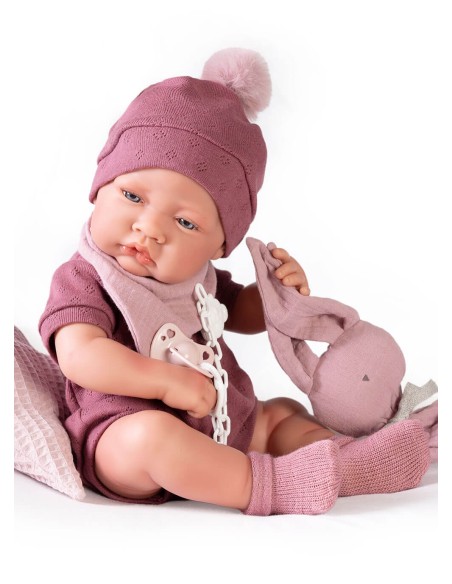Newborn With Dou Dou Bunny And Star Cushion 42 cm