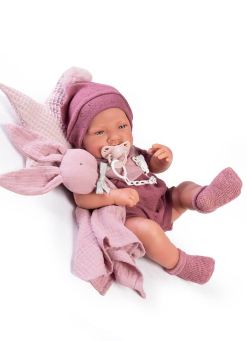 Newborn With Dou Dou Bunny And Star Cushion 42 cm