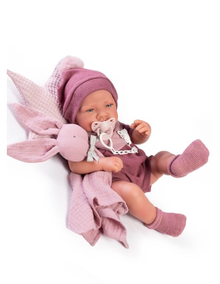 Newborn With Dou Dou Bunny And Star Cushion 42 cm