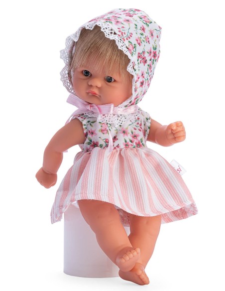 Bomboncin Strisce Rose Fiori Petto 20 cm
