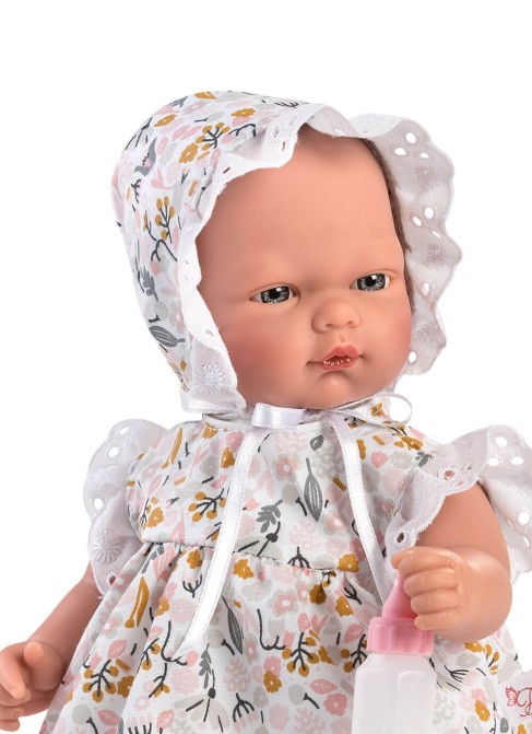 Oli Vestido Flores Grises Y Rosas 30 cm