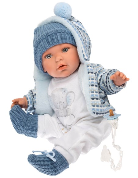 Muñeca Llorens Lloronas Enzo Lloron Con Conjunto Azul 42 Cm 42405