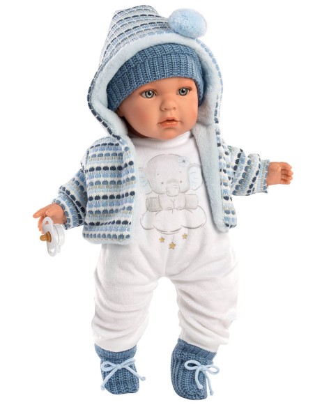 Muñeca Llorens Lloronas Enzo Lloron Con Conjunto Azul 42 Cm 42405