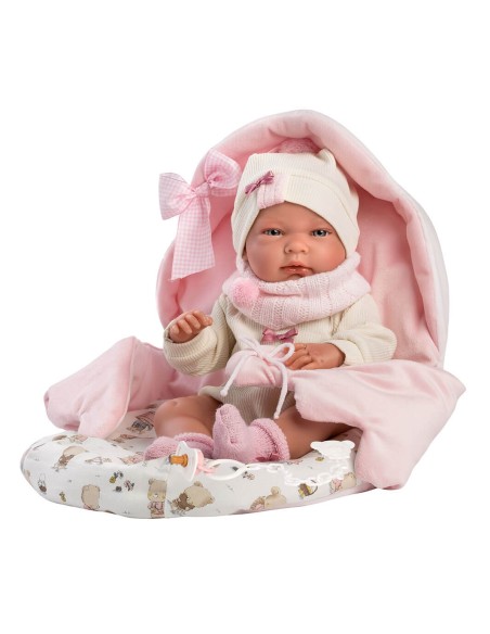 Muñeca Llorens Bebés Llorens Recién Nacidos Nica Recien Nacida Saquito Rosa 40 Cm 73884
