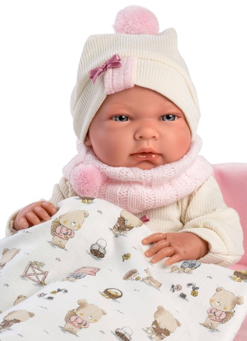 Muñeca Llorens Bebés Llorens Recién Nacidos Nica Recien Nacida Saquito Rosa 40 Cm 73884