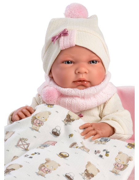 Muñeca Llorens Bebés Llorens Recién Nacidos Nica Recien Nacida Saquito Rosa 40 Cm 73884