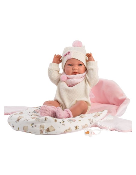 Muñeca Llorens Bebés Llorens Recién Nacidos Nica Recien Nacida Saquito Rosa 40 Cm 73884