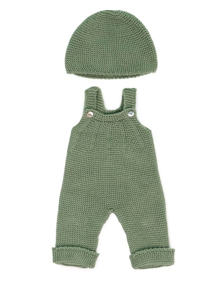 Tricoté 38 cm salopette et ensemble bonnet