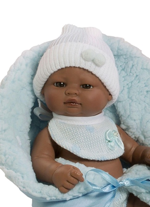Mini Just had a little bib and a whole blue bag