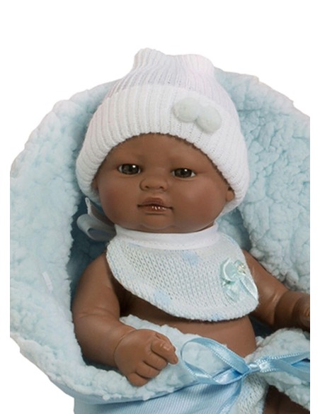 Mini Just had a little bib and a whole blue bag