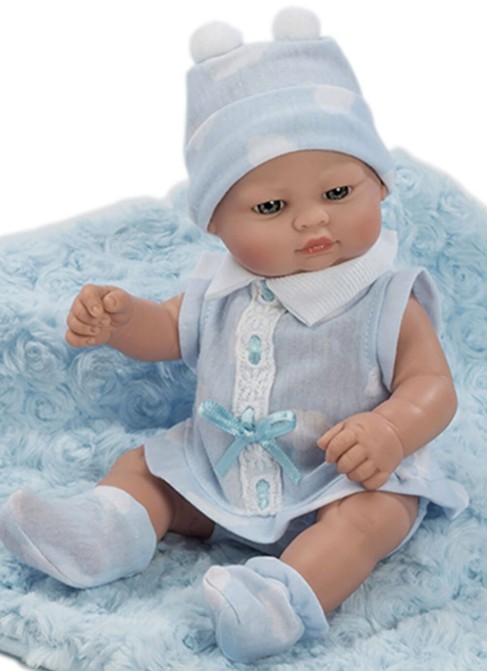 Mini Nuovo Neonato-Vestito Blu E Generale In Borsa