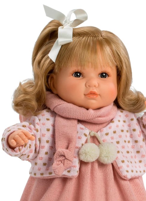 Muñecas Berbesa Sandra 42 Cm Sandra Habladora Con Vestido Salmón En Caja