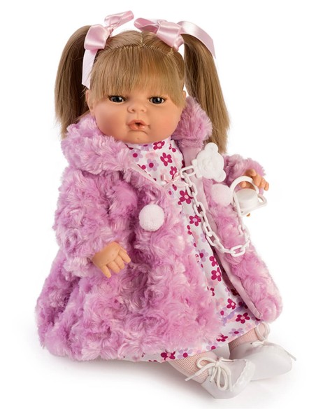 María Llorona Pink Coat In Box 42 Cm