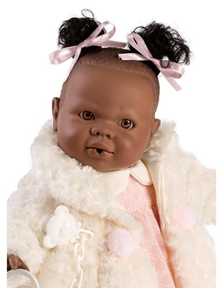 Muñeca Berbesa Alicia 38 cm Alicia Mulata Llorona Abrigo Largo En Caja 38 Cm 4357
