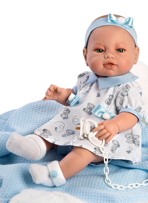 Newborn Blue Suit With Blanket In Box 42 Cm