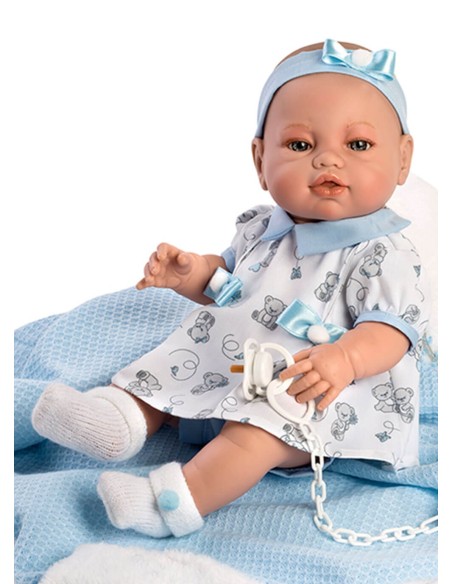 Newborn Blue Suit With Blanket In Box 42 Cm