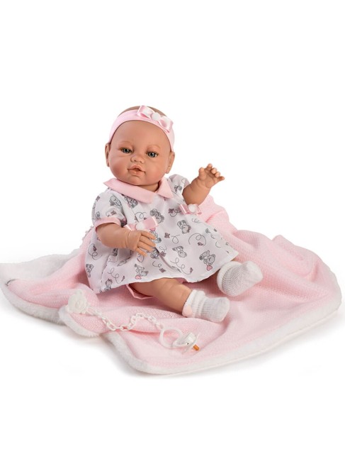Newborn Pink Suit With Blanket In Box 42 Cm