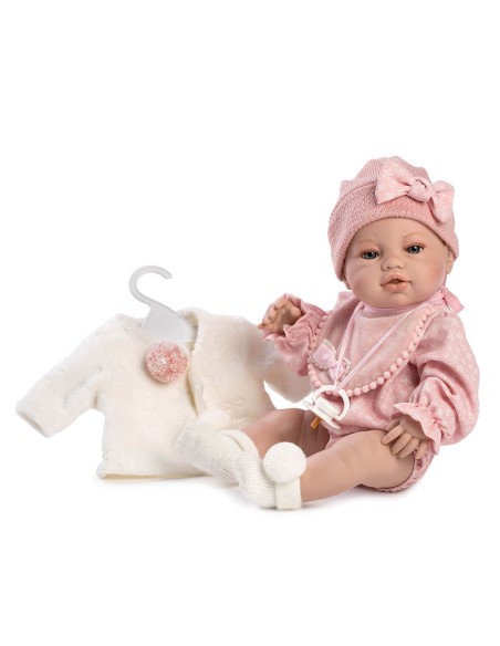 Newborn Bib Jacket In Box Lying Down 42 Cm
