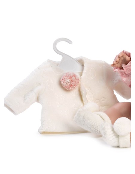 Newborn Bib Jacket In Box Lying Down 42 Cm