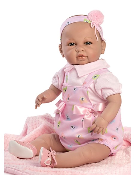 Sara Newborn Pink Overalls Pink Blanket In Box 50 Cm