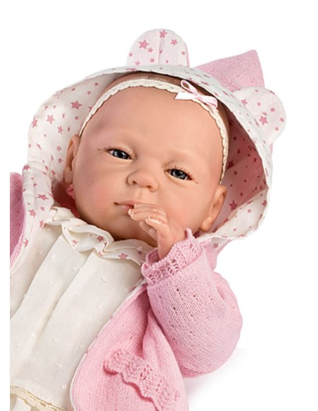 Reborn Baby Pink Jacket In Box 50 Cm