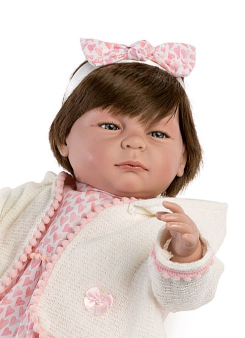 Veste Laine Cheveux Bruns Valeria En Boîte Allongée 50 Cm