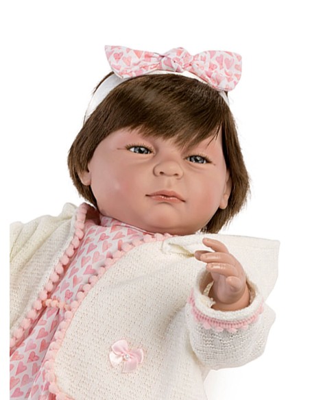 Veste Laine Cheveux Bruns Valeria En Boîte Allongée 50 Cm