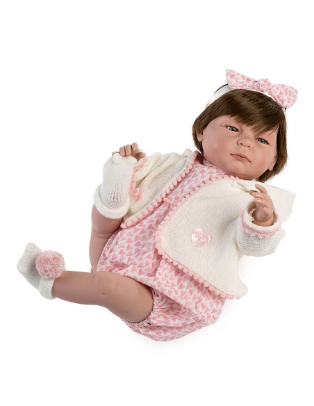 Veste Laine Cheveux Bruns Valeria En Boîte Allongée 50 Cm
