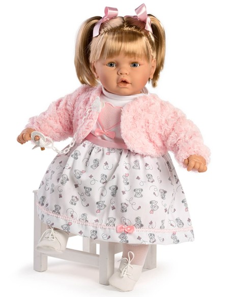 Baby Dulzona Llorona Pink Jacket In Box 62 Cm