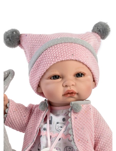 Baby Coral Pink Jacket In Bag 34 Cm