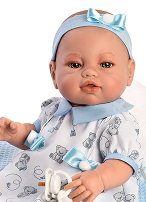 Newborn Newborn Blue With Blanket In Bag 42 Cm