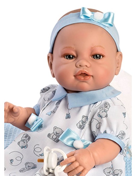 Newborn Newborn Blue With Blanket In Bag 42 Cm