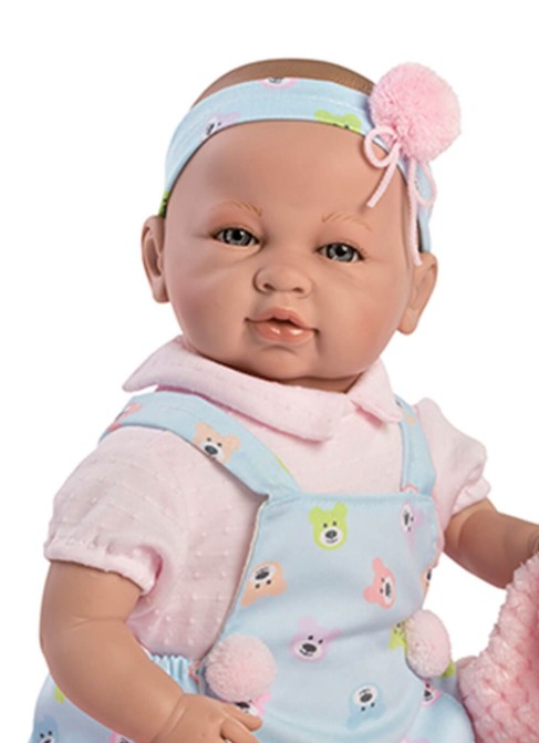 Sara Llorona Blue Overalls And Pink Blanket In Bag 50 Cm