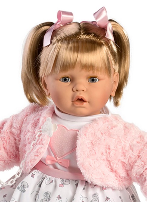 Baby Dulzona Llorona Pink Jacket In Bag 62 Cm