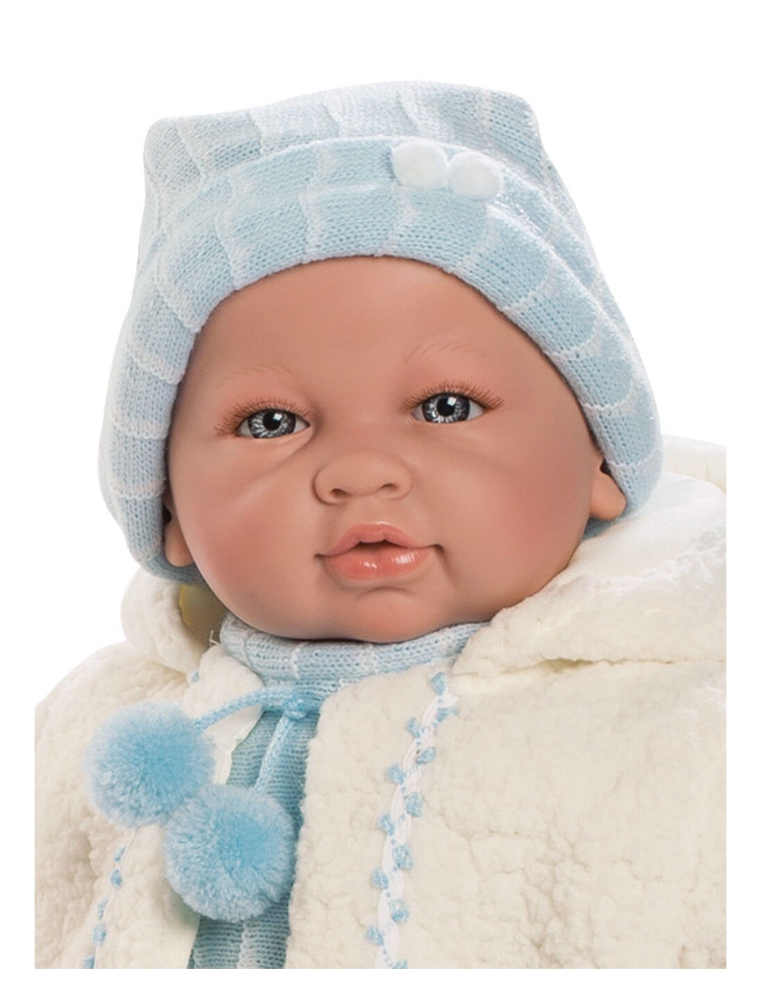 Saoro nacido con azul y chaqueta en estuche 50 cm - Diversal.es - Tienda de muñecas, juguetes y disfraces