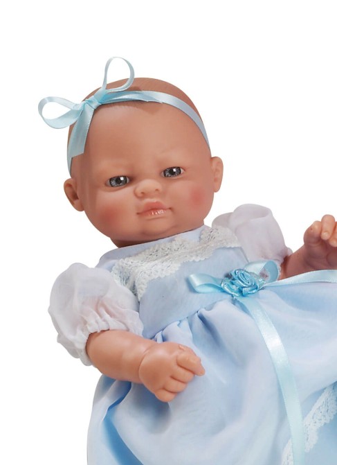 Muñecas Berbesa Mini Recien Nacido 27 Cm Mini Recien Nacido Con Faldon Azul En Caja