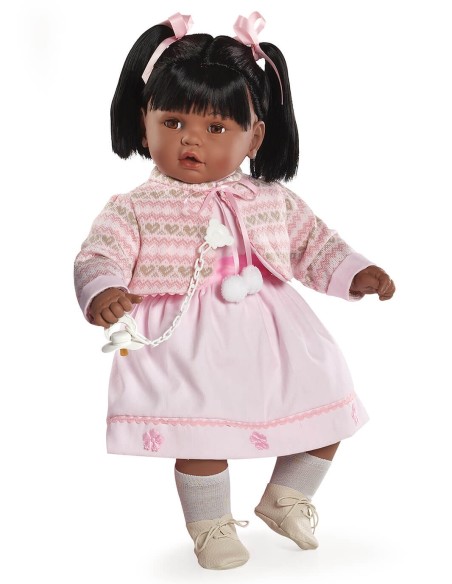 DOUX LLORONA, GRAS, ROSE ROBE ET VESTE EN CARTON