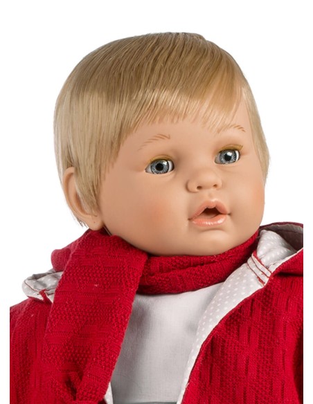 Muñecas Berbesa Baby Dulzón 62 Cm Baby Dulzón Lloron Con Traje Cuadros En Bolsa