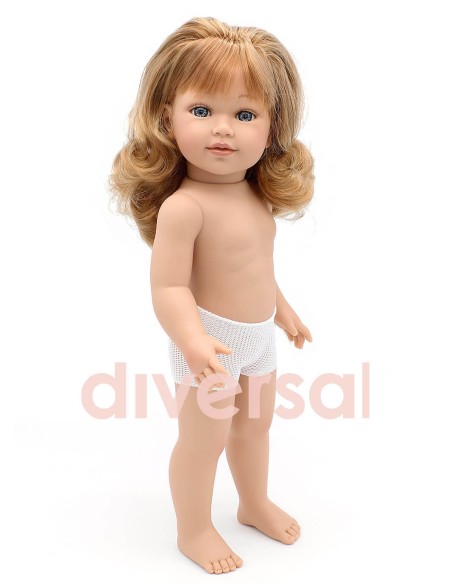 Coral Redhead Bangs Without clothes 45 cm