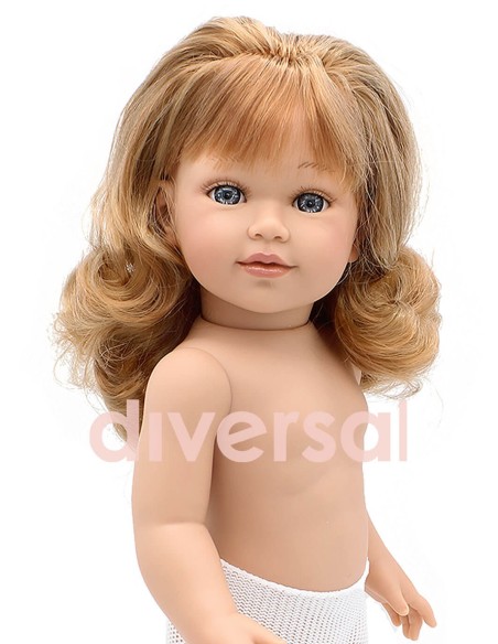 Coral Redhead Bangs Without clothes 45 cm